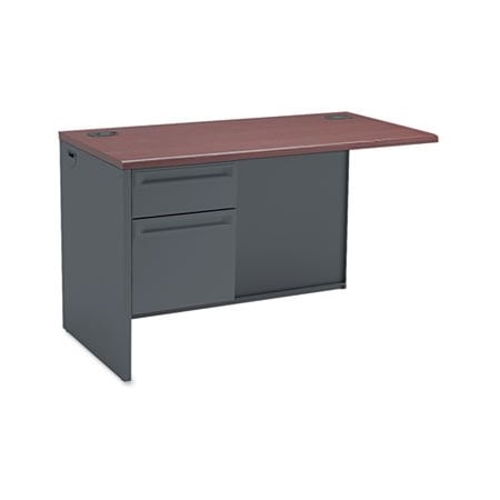 Hon HON, 38000 Series Flush Return, Left, 48w X 24d X 29-1/2h, Mahogany/charcoal 38216LNS